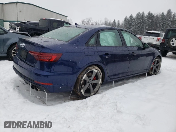 2019 Audi S4 Premium Plus with VIN WAUB4AF42KA116727, listed as a Copart auction lot 38506674 with 76,411 mi miles. Bid and sale history available at carsss.com. Image 3.