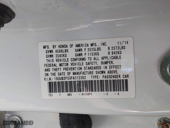 2015 Acura TLX V6 Tech with VIN 19UUB2F55FA012062, listed as a IAAI auction lot 41988475 with 187,002 mi miles. Bid and sale history available at carsss.com. Image 9.