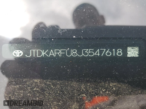 2018 Toyota Prius Two with VIN JTDKARFU8J3547618, listed as a Copart auction lot 51814395 with 114,489 mi miles and Salvage Title. Bid and sale history available at DreamBid. Image 12.