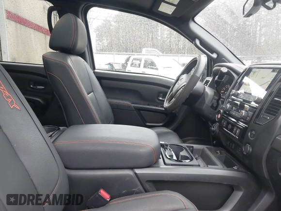 2024 Nissan Titan Pro-4X with VIN 1N6AA1ED6RN118344, listed as a IAAI auction lot 41546438 with 10,163 mi miles and . Bid and sale history available at DreamBid. Image 5.