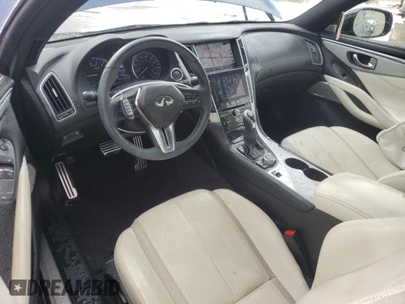 2018 Infiniti Q60 Sport with VIN JN1EV7EKXJM342904, listed as a Copart auction lot 84344174 with 32,239 mi miles and Non Repairable. Bid and sale history available at DreamBid. Image 8.