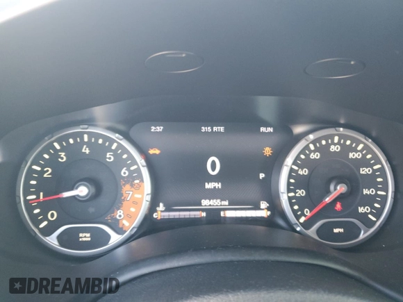 2015 Jeep Renegade Trailhawk with VIN ZACCJBCT0FPB56244, listed as a Copart auction lot 46077635 with 98,455 mi miles and Salvage Title. Bid and sale history available at DreamBid. Image 9.