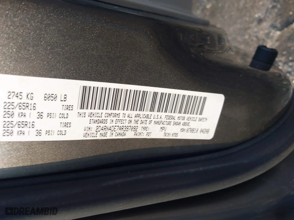 2010 Dodge Grand Caravan SE with VIN 2D4RN4DE7AR397092, listed as a IAAI auction lot 41084684 with 117,747 mi miles. Bid and sale history available at carsss.com. Image 9.