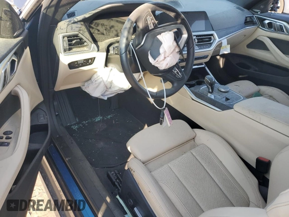 2023 BMW 4 Series 430i xDrive with VIN WBA73AP09PCL95500, listed as a Copart auction lot 75218424 with Not provided miles and Salvage title. Bid and sale history available at DreamBid. Image 8.