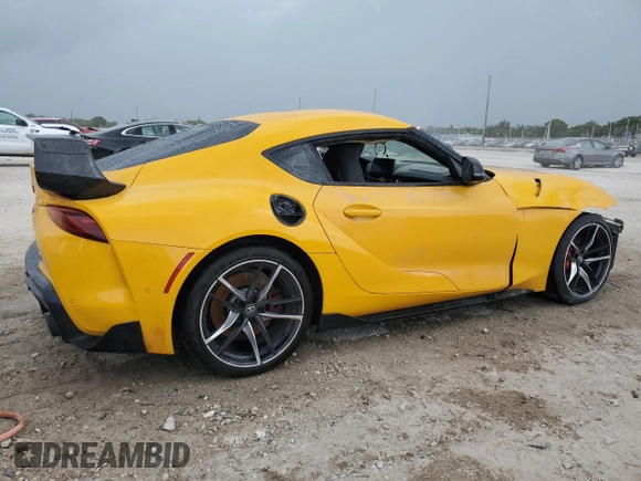 2022 Toyota Supra 3.0 with VIN WZ1DB0C06NW046509, listed as a Copart auction lot 64653075 with 46,472 mi miles and Clean title. Bid and sale history available at DreamBid. Image 3.