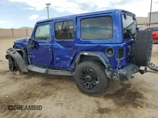 2018 Jeep Wrangler Unlimited Sahara with VIN 1C4HJXEG4JW215801, listed as a Copart auction lot 61774965 with 94,864 mi miles and Salvage title. Bid and sale history available at DreamBid. Image 2.