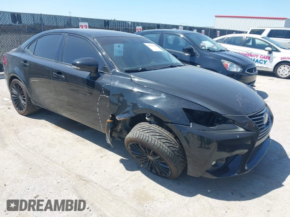2015 Lexus IS 250 with VIN JTHBF1D21F5047167, listed as a IAAI auction lot 41952132 with 128,239 mi miles. Bid and sale history available at carsss.com. Image 1.