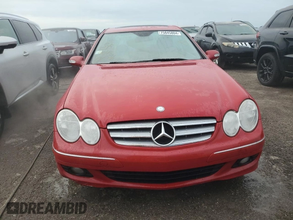 2008 Mercedes-Benz CLK-Class 3.5L with VIN WDBTJ56H38F234192, listed as a Copart auction lot 75845804 with 0 mi miles and Salvage Title. Bid and sale history available at carsss.com. Image 5.
