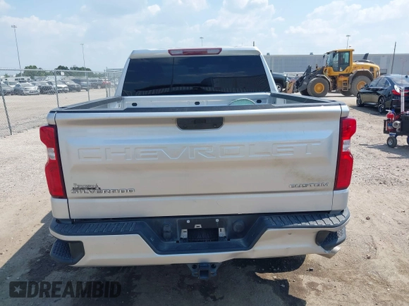 2020 Chevrolet Silverado 1500 Custom with VIN 3GCPWBEH6LG340504, listed as a IAAI auction lot 40007894 with 49,725 mi miles. Bid and sale history available at carsss.com. Image 16.