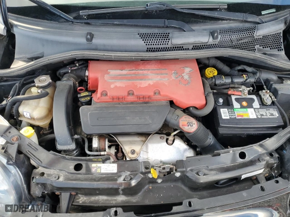 2015 FIAT 500 Abarth with VIN 3C3CFFFH4FT502456, listed as a Copart auction lot 43442265 with 0 mi miles and Salvage Title. Bid and sale history available at carsss.com. Image 11.