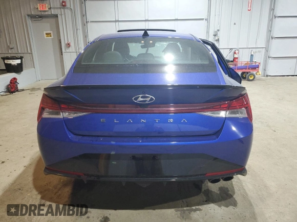 2023 Hyundai Elantra N Line z VIN KMHLR4AF6PU628978, wystawiony jako Copart lot #83431704 z przebiegiem 18 317 mil mil oraz Szkoda całkowita • Salvage title. Historia ofert i sprzedaży dostępna na DreamBid. Obrazek 6.