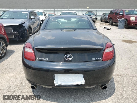 2006 Lexus SC 430 with VIN JTHFN48Y869009237, listed as a Copart auction lot 59253885 with 149,087 mi miles and Salvage title. Bid and sale history available at DreamBid. Image 6.