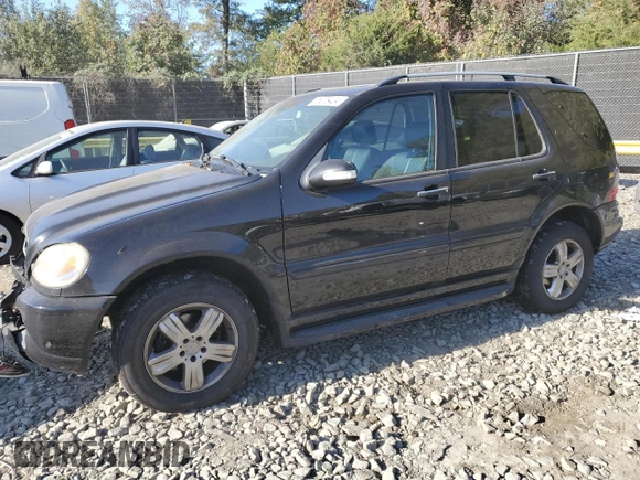 2005 Mercedes-Benz M-Class 3.7L with VIN 4JGAB57EX5A531426, listed as a Copart auction lot 76278424 with 282,470 mi miles and Salvage Title. Bid and sale history available at carsss.com. Image 1.