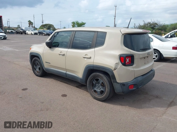 2016 Jeep Renegade Sport with VIN ZACCJAAT6GPE32301, listed as a IAAI auction lot 41627373 with 88,362 mi miles and . Bid and sale history available at DreamBid. Image 3.