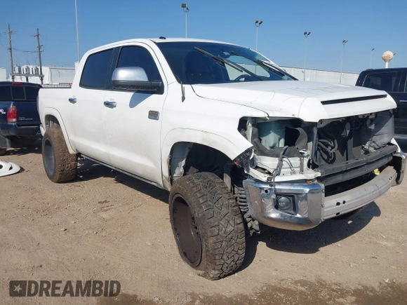 2015 Toyota Tundra Platinum z VIN 5TFGY5F15FX176935, wystawiony jako IAAI lot #41763346 z przebiegiem 150 110 mil mil oraz . Historia ofert i sprzedaży dostępna na DreamBid. Obrazek 1.