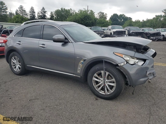 2017 Infiniti QX70 with VIN JN8CS1MW7HM415868, listed as a Copart auction lot 62451924 with 94,763 mi miles and Salvage Title. Bid and sale history available at carsss.com. Image 4.