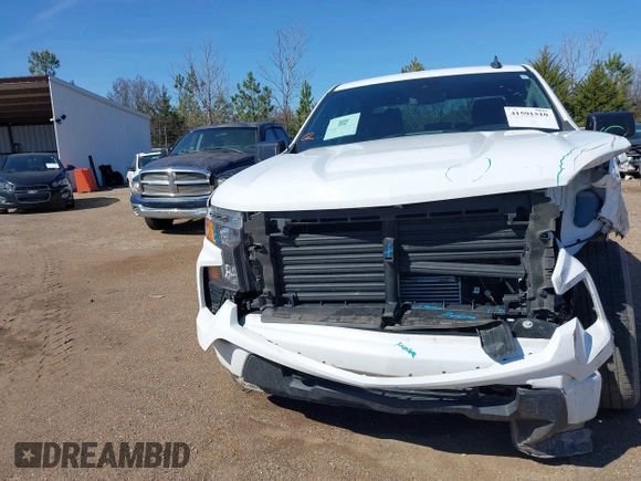 2022 Chevrolet Silverado 1500 Custom with VIN 1GCPDBEK0NZ547605, listed as a IAAI auction lot 41591510 with 37,543 mi miles. Bid and sale history available at carsss.com. Image 12.