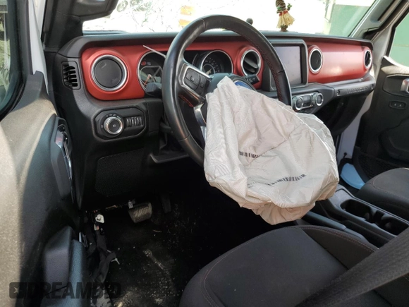 2022 Jeep Wrangler Unlimited Rubicon with VIN 1C4HJXFN2NW211037, listed as a Copart auction lot 49897115 with 21,878 mi miles and Salvage title. Bid and sale history available at DreamBid. Image 8.