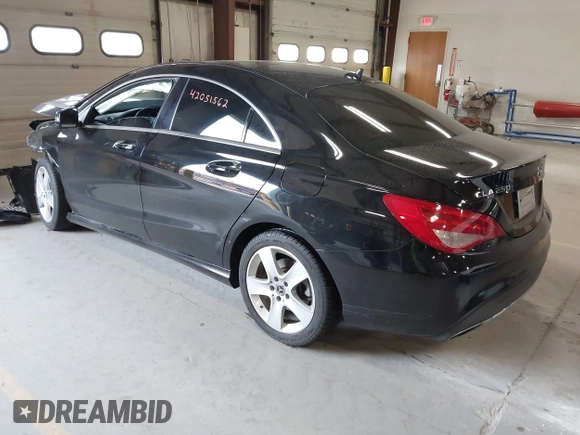 2018 Mercedes-Benz CLA 250 with VIN WDDSJ4GB2JN658708, listed as a IAAI auction lot 42051562 with 54,178 mi miles and . Bid and sale history available at DreamBid. Image 3.