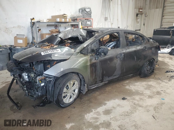 2021 Nissan Versa S with VIN 3N1CN8DVXML899786, listed as a Copart auction lot 58615975 with Not provided miles and Salvage title. Bid and sale history available at DreamBid. Image 1.