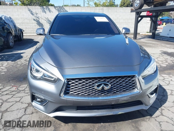 2021 Infiniti Q50 3.0t LUXE with VIN JN1EV7BP9MM706833, listed as a IAAI auction lot 41724977 with 55,784 mi miles. Bid and sale history available at carsss.com. Image 12.