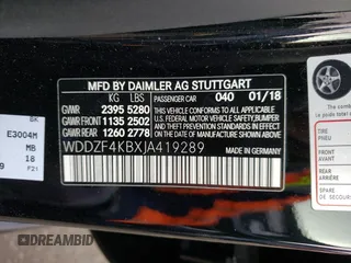 2018 Mercedes-Benz E-Class E 300 with VIN WDDZF4KBXJA419289, listed as a Copart auction lot 36513663 with Not Provided miles. Bid and sale history available at carsss.com. Image 12.
