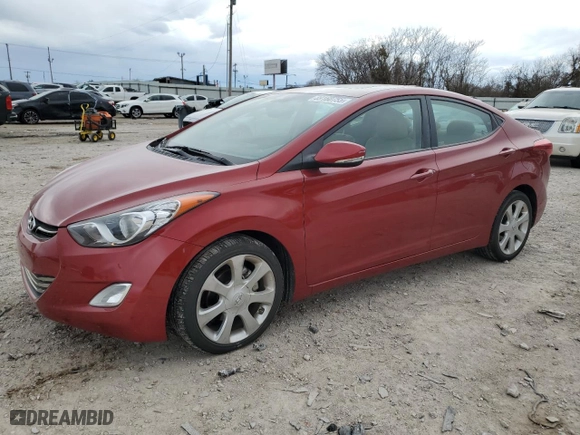 2011 Hyundai Elantra Ltd with VIN KMHDH4AE9BU151714, listed as a Copart auction lot 89160755 with 53,059 mi miles and Salvage Title. Bid and sale history available at carsss.com. Image 1.