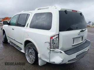 2006 Infiniti QX56 with VIN 5N3AA08A46N802595, listed as a IAAI auction lot 41778222 with 142,241 mi miles. Bid and sale history available at carsss.com. Image 3.