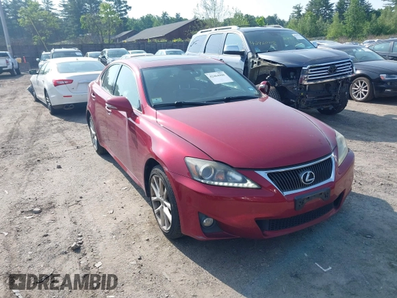 2013 Lexus IS 250 with VIN JTHCF5C28D5063750, listed as a IAAI auction lot 42464900 with 154,835 mi miles and . Bid and sale history available at DreamBid. Image 1.