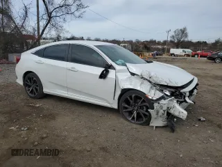 2020 Honda Civic Sedan Sport with VIN 2HGFC2F80LH578062, listed as a Copart auction lot 49667575 with 82,591 mi miles and Salvage Title. Bid and sale history available at carsss.com. Image 4.