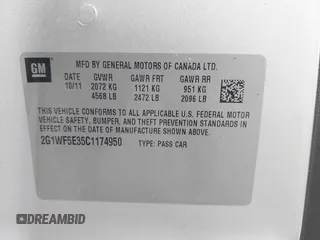 2012 Chevrolet Impala LS Fleet with VIN 2G1WF5E35C1174950, listed as a IAAI auction lot 42511790 with 144,097 mi miles and . Bid and sale history available at DreamBid. Image 9.