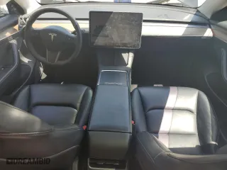 2023 Tesla Model 3 with VIN 5YJ3E1EA2PF438438, listed as a Copart auction lot 52901375 with 63,181 mi miles and Salvage Title. Bid and sale history available at carsss.com. Image 8.