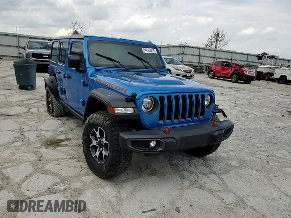 2021 Jeep Wrangler Unlimited Rubicon with VIN 1C4JJXFM7MW794325, listed as a Copart auction lot 54525315 with 43,826 mi miles and Salvage title. Bid and sale history available at DreamBid. Image 15.