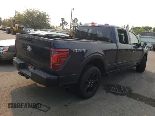 2024 Ford F-150 with VIN 1FTFW7LDXRFA74262, listed as a Copart auction lot 69665714 with 4,714 mi miles and Salvage title. Bid and sale history available at DreamBid. Image 3.