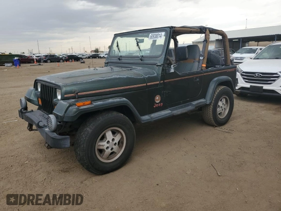 1995 Jeep Wrangler Sahara with VIN 1J4FY49S3SP264977, listed as a Copart auction lot 60938014 with 681 mi miles and Clean Title. Bid and sale history available at carsss.com. Image 1.