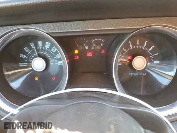 2011 Ford Mustang V6 with VIN 1ZVBP8EM8B5154117, listed as a Copart auction lot 45344255 with 137,343 mi miles and Salvage title. Bid and sale history available at DreamBid. Image 9.