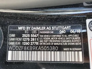 2019 Mercedes-Benz E 63 S AMG with VIN WDDZF8KB9KA505380, listed as a Copart auction lot 54086384 with Not Provided miles and Salvage Title. Bid and sale history available at DreamBid. Image 13.