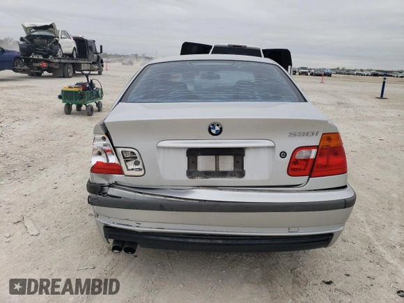 2001 BMW 3 Series 330i with VIN WBAAV53481FT00303, listed as a Copart auction lot 87118034 with 0 mi miles and Salvage Title. Bid and sale history available at carsss.com. Image 6.