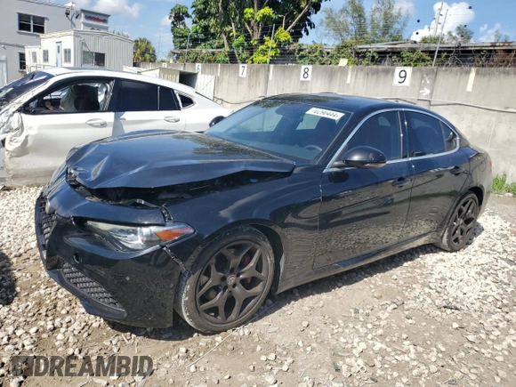 2019 Alfa Romeo Giulia Sport with VIN ZARFAMAN4K7621704, listed as a Copart auction lot 70290444 with 50,015 mi miles and Non Repairable. Bid and sale history available at carsss.com. Image 1.