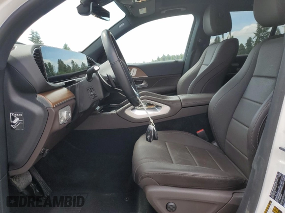 2021 Mercedes-Benz GLE 350 with VIN 4JGFB4KE5MA424077, listed as a Copart auction lot 58369235 with 21,237 mi miles and Salvage title. Bid and sale history available at DreamBid. Image 7.