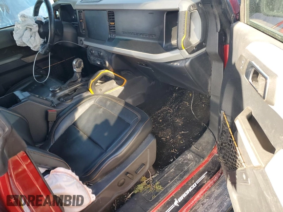 2021 Ford Bronco with VIN 1FMEE5DP9MLA92804, listed as a Copart auction lot 41805875 with 51,149 mi miles and Salvage Title. Bid and sale history available at DreamBid. Image 8.