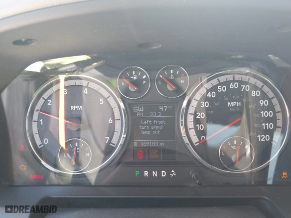 2009 Dodge Ram 1500 TRX with VIN 1D3HB13P89S769799, listed as a IAAI auction lot 41422065 with 169,183 mi miles. Bid and sale history available at carsss.com. Image 7.