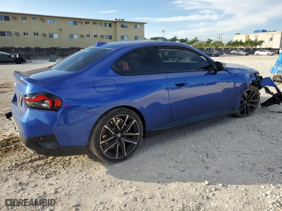 2023 BMW 2 Series M240i with VIN 3MW43CM0XP8D21075, listed as a Copart auction lot 87196294 with 16,229 mi miles and Salvage Title. Bid and sale history available at carsss.com. Image 3.