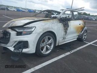 2022 Audi Q8 Premium Plus with VIN WA1BVBF15ND021085, listed as a IAAI auction lot 42214667 with Not provided miles and . Bid and sale history available at DreamBid. Image 2.