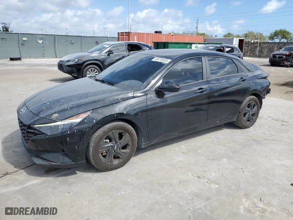 2021 Hyundai Elantra SEL with VIN 5NPLM4AG3MH027917, listed as a Copart auction lot 45076935 with 87,318 mi miles and Non Repairable. Bid and sale history available at carsss.com. Image 1.