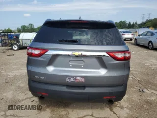 2020 Chevrolet Traverse LS with VIN 1GNERFKW4LJ185840, listed as a Copart auction lot 61645455 with 47,682 mi miles and Salvage title. Bid and sale history available at DreamBid. Image 6.