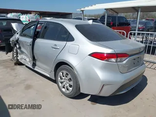 2020 Toyota Corolla LE with VIN JTDEPRAE7LJ055933, listed as a IAAI auction lot 41787605 with 114,698 mi miles. Bid and sale history available at carsss.com. Image 3.