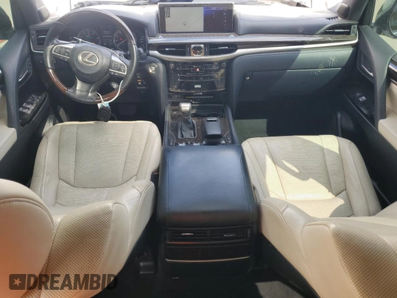 2020 Lexus LX 570 with VIN JTJDY7AX6L4332372, listed as a Copart auction lot 57315675 with 132,418 mi miles and Salvage title. Bid and sale history available at DreamBid. Image 8.