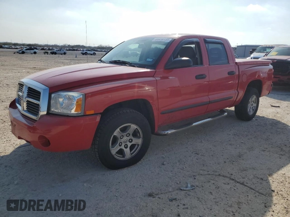 2007 Dodge Dakota SLT with VIN 1D7HE48K57S204816, listed as a Copart auction lot 44416135 with 138,552 mi miles and Salvage Title. Bid and sale history available at carsss.com. Image 1.