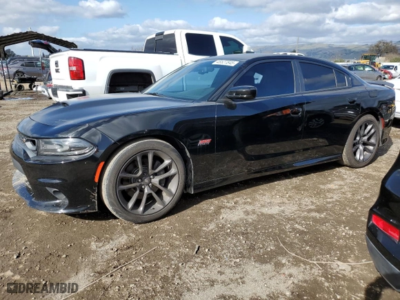2020 Dodge Charger Scat Pack with VIN 2C3CDXGJ4LH247969, listed as a Copart auction lot 45527845 with 69,817 mi miles and Salvage Title. Bid and sale history available at carsss.com. Image 1.